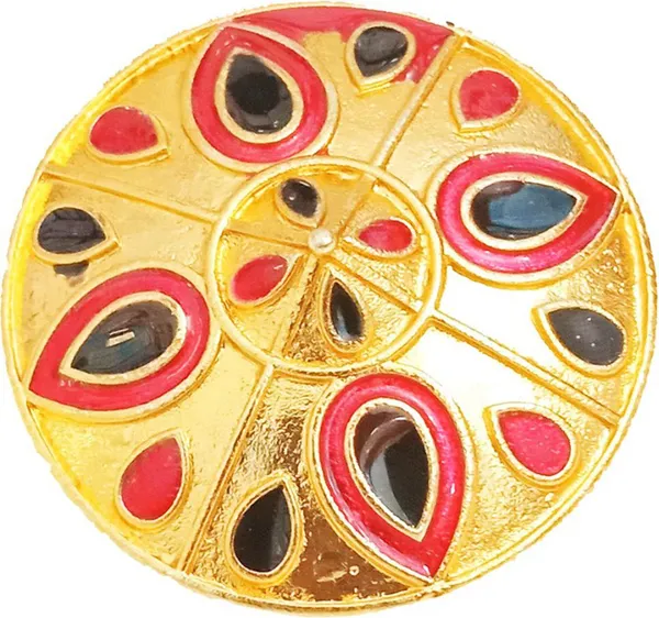 Assamese_Traditional_Copper_Gold_Plated_Red_Black_Colour_Finger-Ring_For_Girls_&_Women
